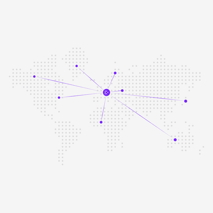 A map showing mail forwarding destinations from Germany