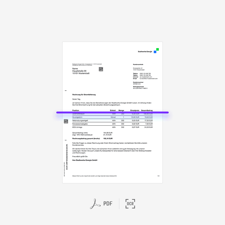A scanned business letter converted into a readable PDF